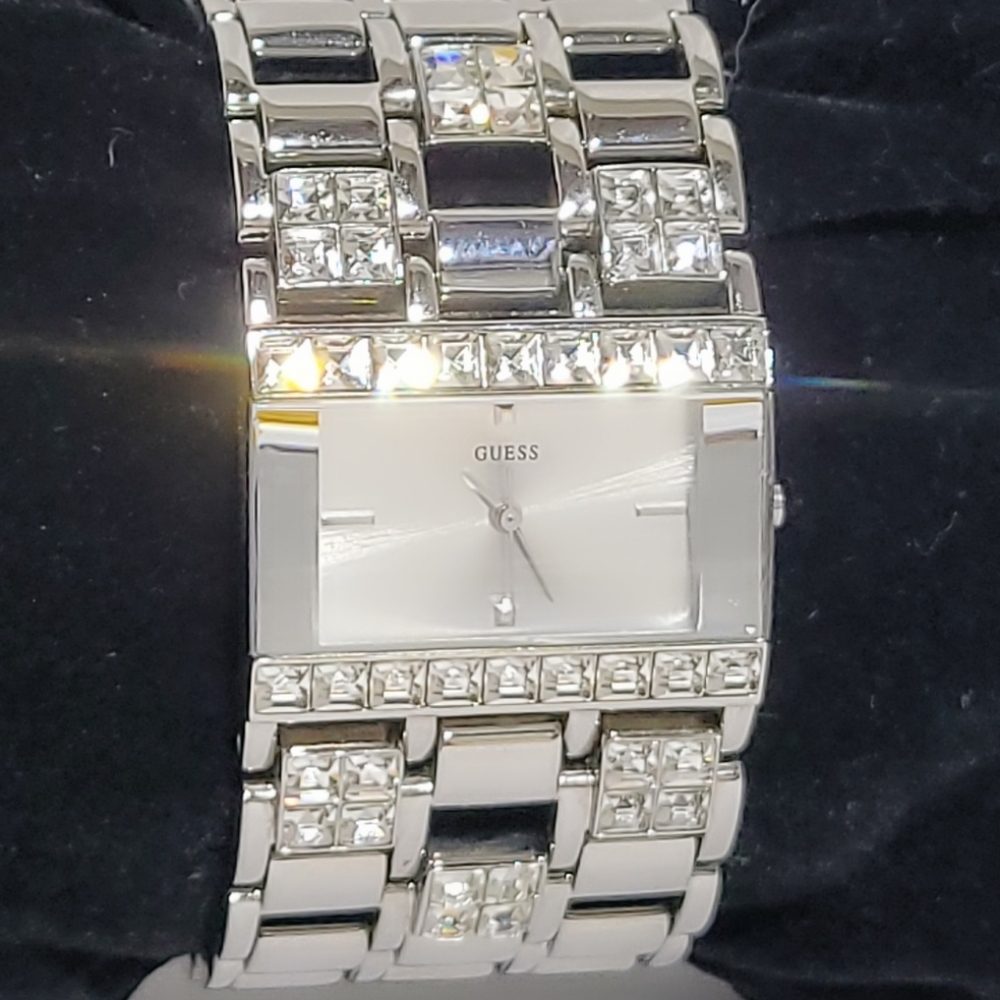 Guess Chain Link Rhinestone Watch - Picture 5 of 8